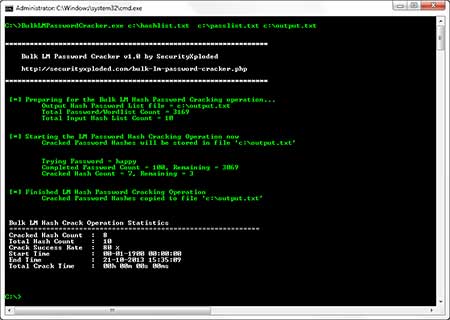 BulkLMPasswordCracker in Action