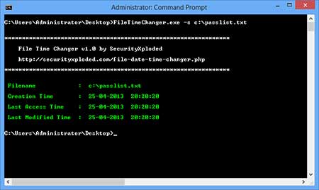 FileTimeChanger in Action