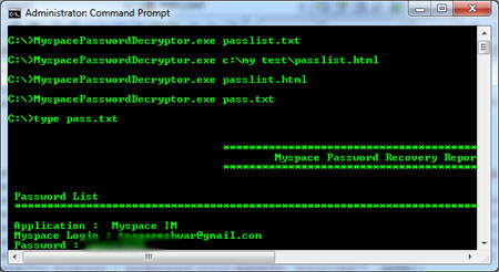 MyspacePasswordDecryptor